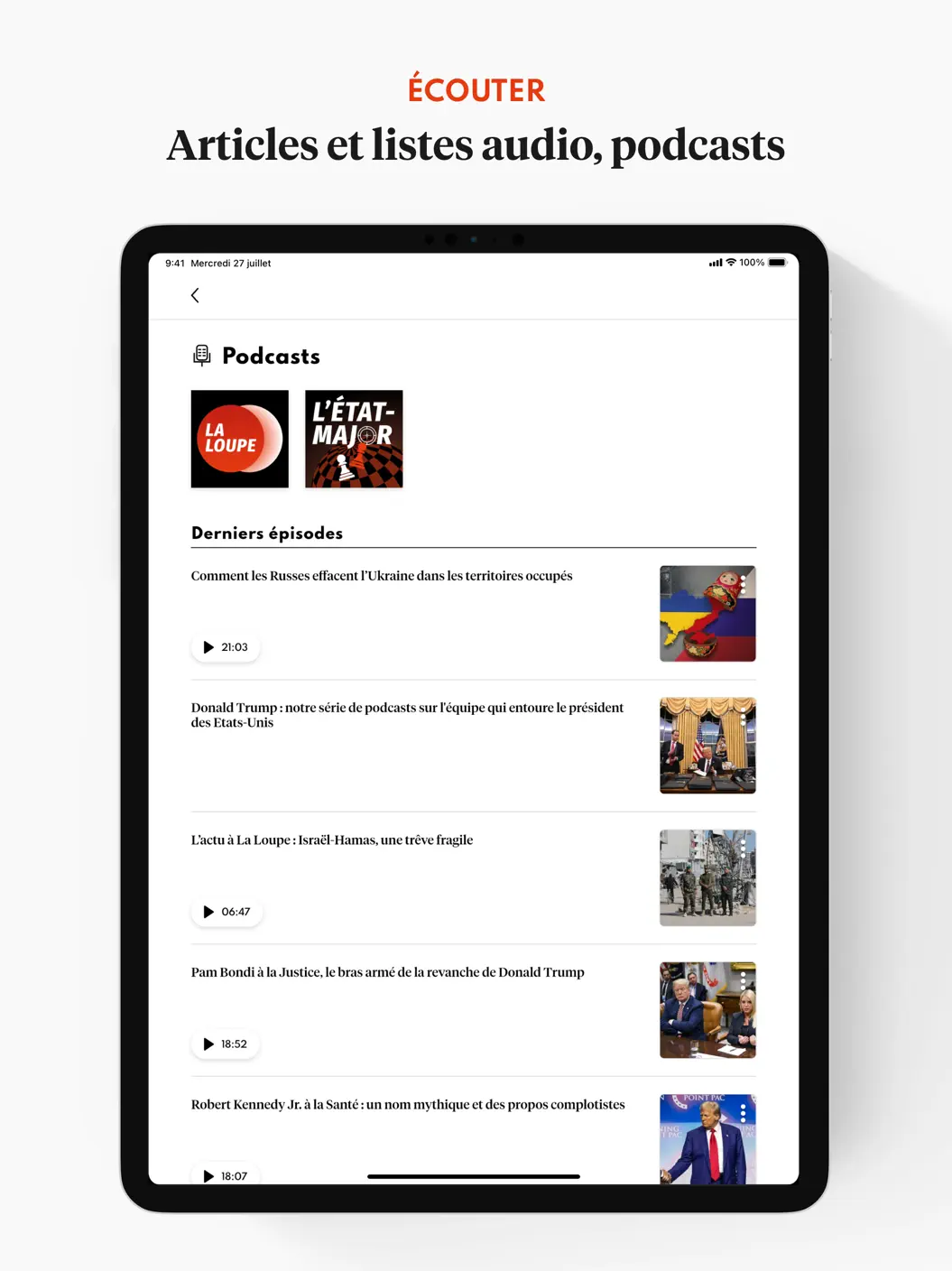 L'Express app screen 4